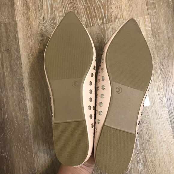 Rue 21 wild diva blush pink studded pointed toe ballet flats womens shoes 6 New - Picture 6 of 8